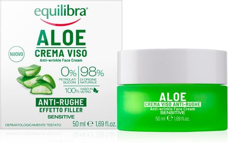 Krem Equilibra Aloe Antiwrinkle Face Cream Przeciwzmarszczkowy Z Efektem Wypełnienia na dzień i noc 50ml - zdjęcie 3