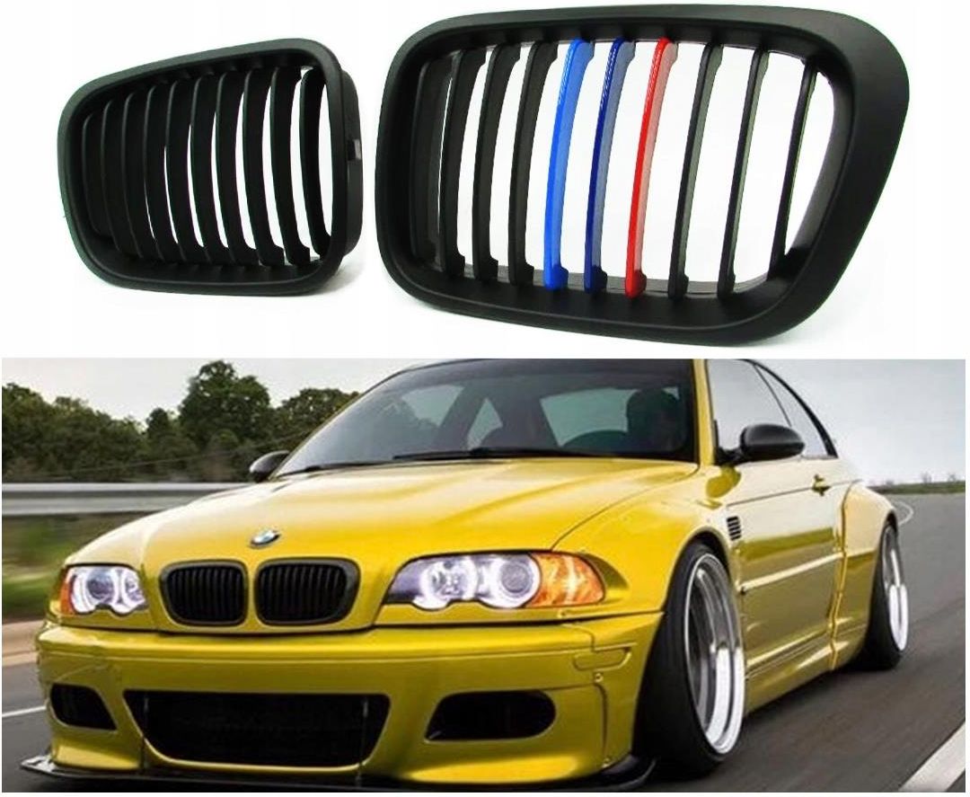 Shr Germany Grill Nerki Bmw E46 2D 98 01 Czarny Matt M Pakiet 007Mbm