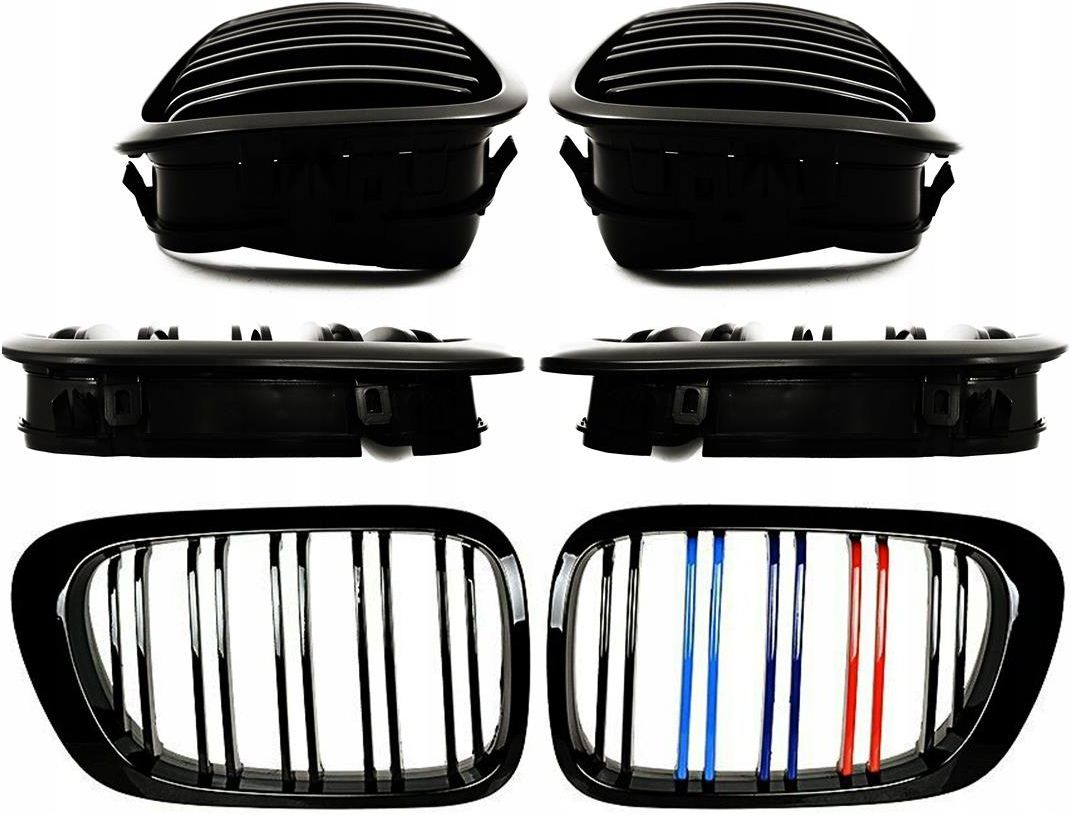 Shr Germany Grill Nerki Bmw E46 M3 98 07 Połysk Dual M Pakiet 156Gbmd