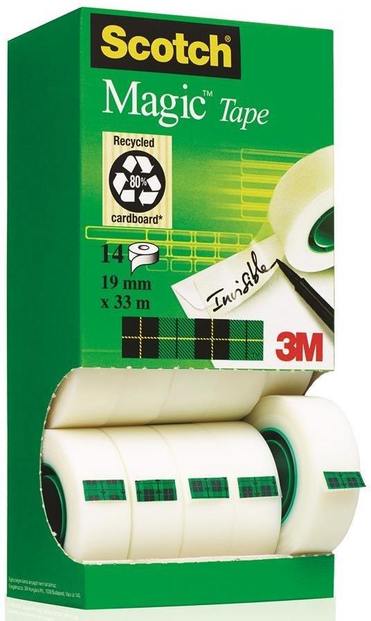 3M Taśma Biurowa Scotch Magic 8 1933R14 Tpr Matowa 19Mm 33M 12Szt