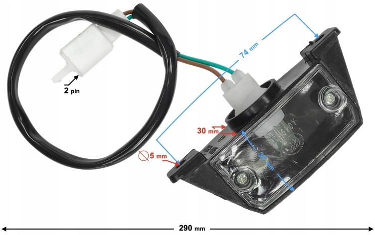 Cz Ci Motocyklowe Moretti Lampa Tablicy Rejestracyjnej Skuter Cm T