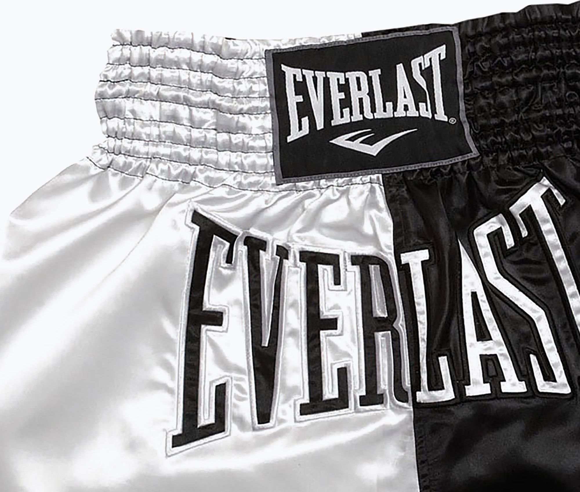 Everlast Spodenki Treningowe Męskie Muay Thai Czarno Białe Emt7