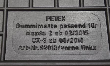 Petex Mazda 2 Od 02/2015R. / Cx-3 06/2015R. Dywaniki Gumowe Producent - zdjęcie 3