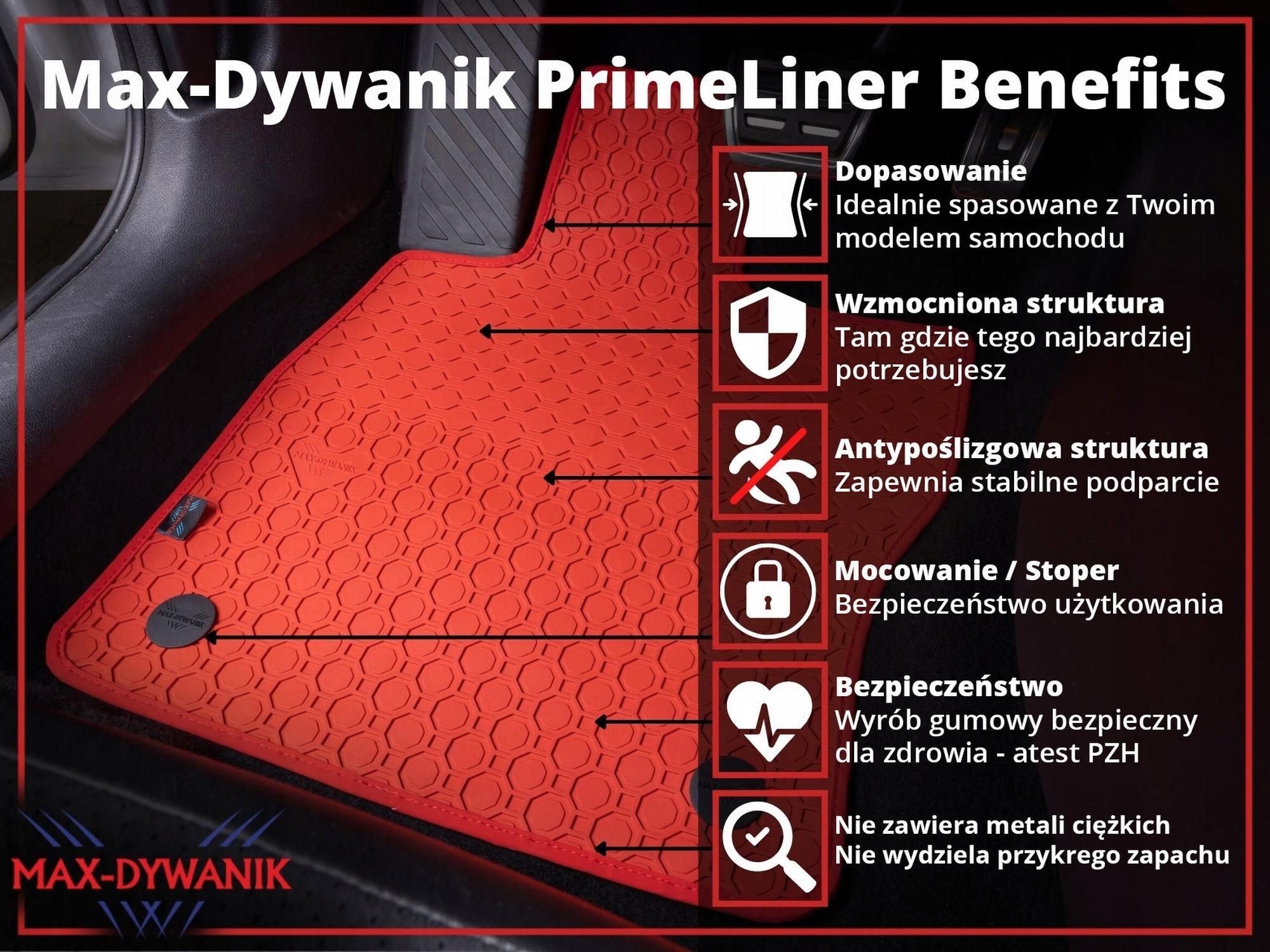 Dywanik Samochodowy Max Dywanik Grand Vitara D Czerwone Dywaniki