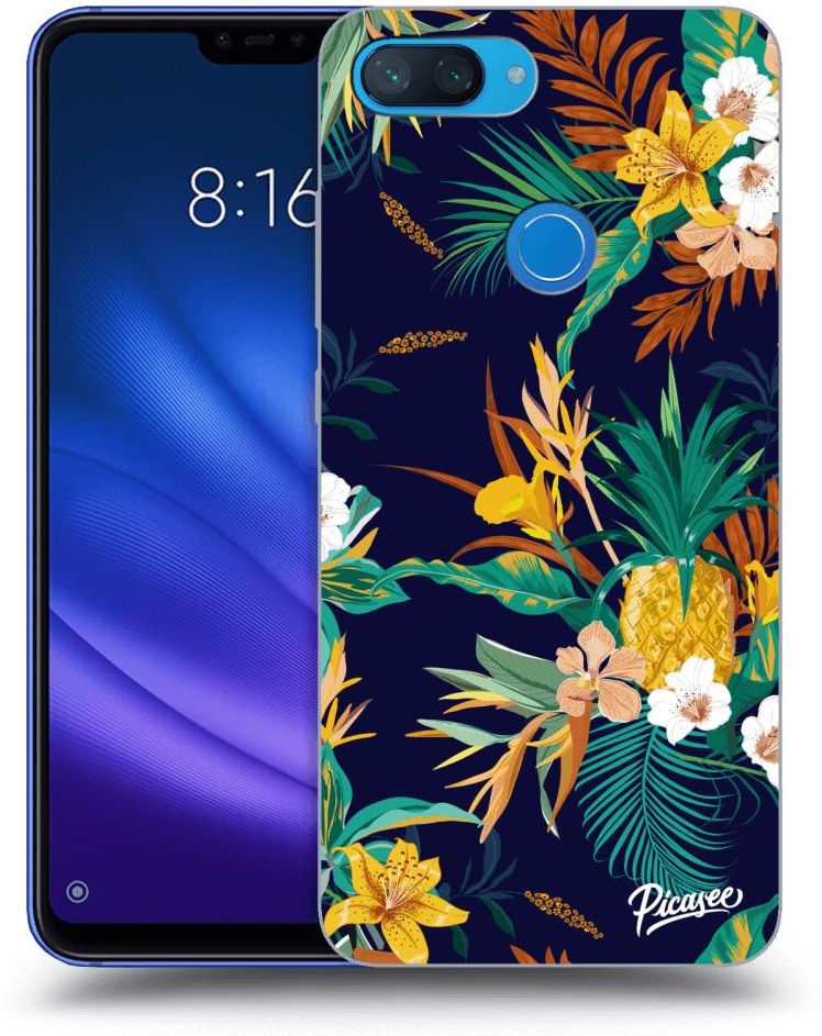 Silikonowe Czarne Etui Na Xiaomi Mi Lite Pineapple Color