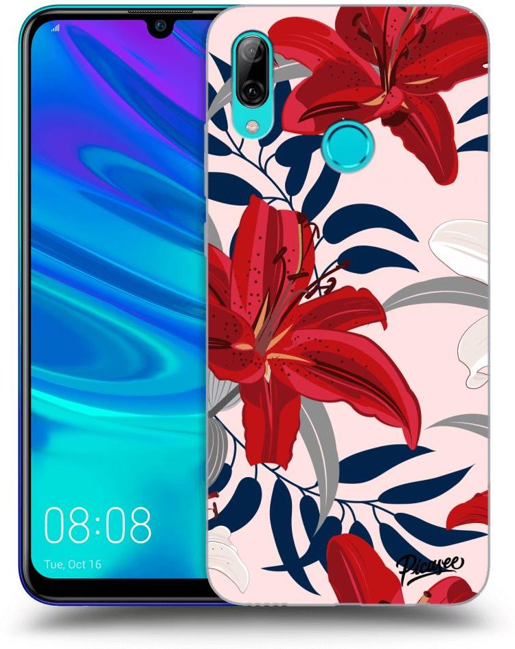 Silikonowe Prze Roczyste Etui Na Huawei P Smart Red Lily