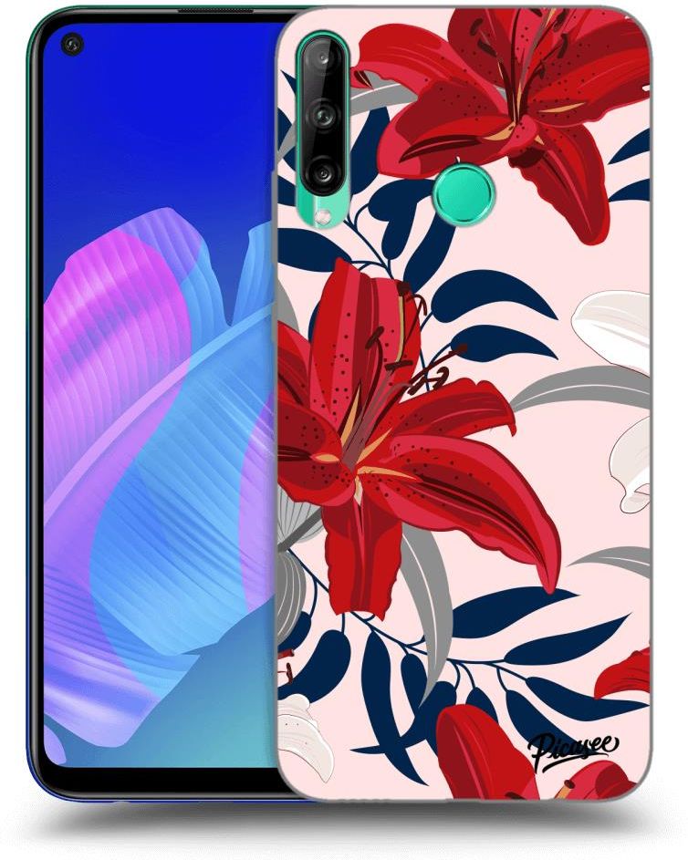 Silikonowe Czarne Etui Na Huawei P Lite E Red Lily