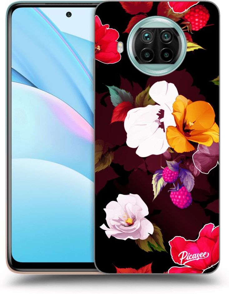 Silikonowe Czarne Etui Na Xiaomi Mi T Lite Flowers And Berries