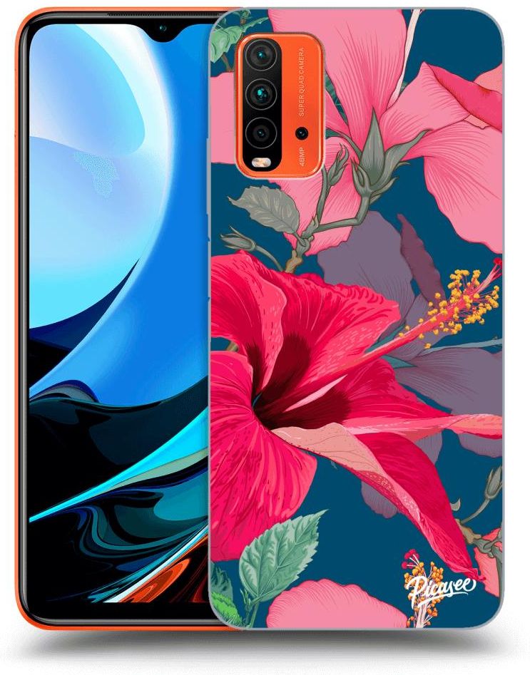 Silikonowe Czarne Etui Na Xiaomi Redmi 9T Hibiscus 2320090217