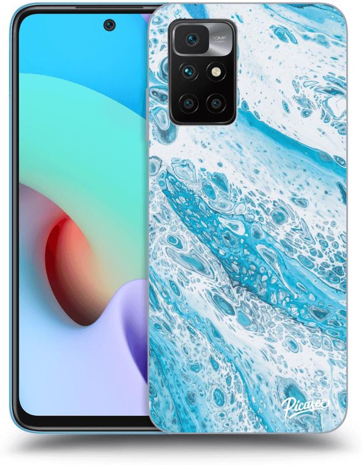 Silikonowe Czarne Etui Na Xiaomi Redmi Blue Liquid