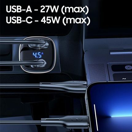 Ładowarka Samochodowa Usams 72W Usb-A/Usb-C Fast (3f0d3751-98b8-46f3-ab3b-caecc8392b9f) - zdjęcie 3