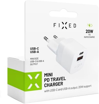 Ładowarka Sieciowa Fixed Mini S Usb-C Pd/Usb Qc 3.0, 20W (Fixc20M-Cu-Wh) Biała (1665815) - zdjęcie 4