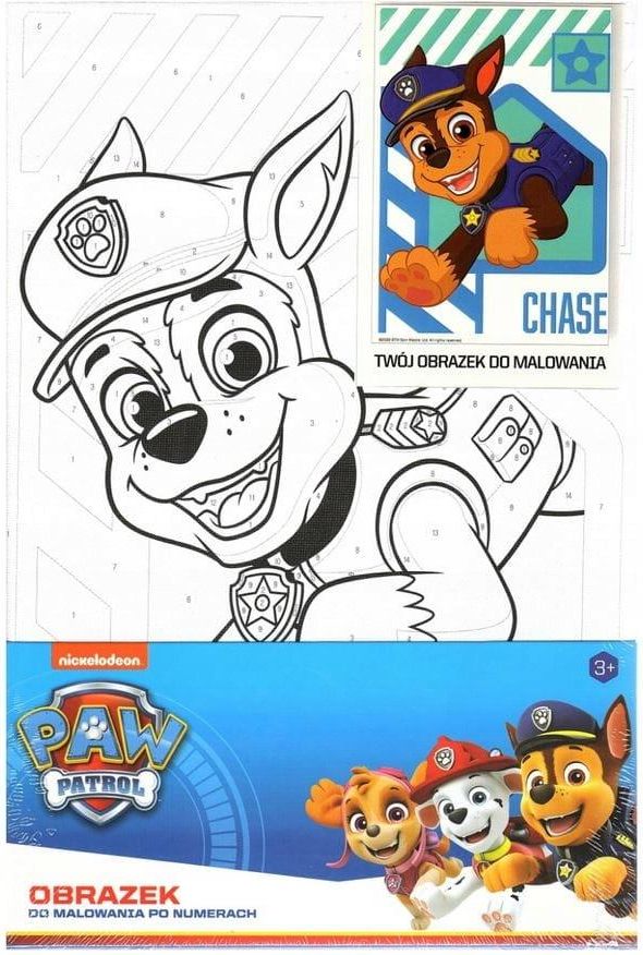 Nickelodeon Obrazek Do Malowania Po Numerach Psi Patrol Chase Ceny I