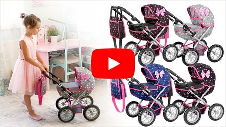 Kinderplay Wózek Dla Lalki Głęboki Składany - zdjęcie 6