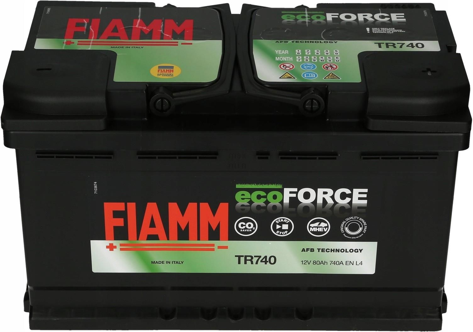 Fiamm Ecoforce Afb 12V 80Ah 740A Tr740 Opinie I Ceny Na Ceneo Pl