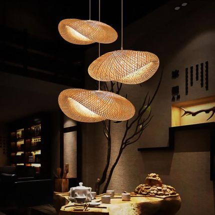 Toolight Lampa Wisząca Pleciona Bambus Natural Boho Drewno (Osw05240) - zdjęcie 5