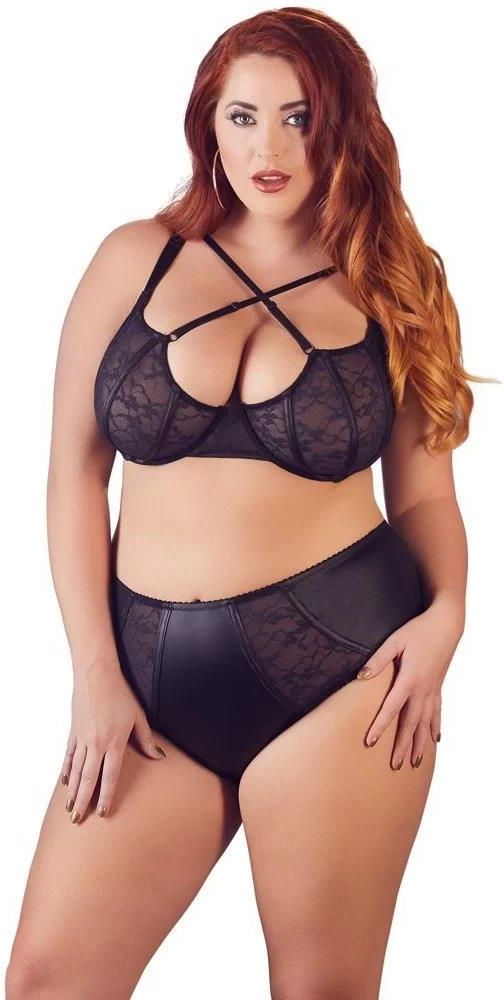 Cottelli Collection Lingerie Komplet bielizny Spitzeneinsätzen 90E XL