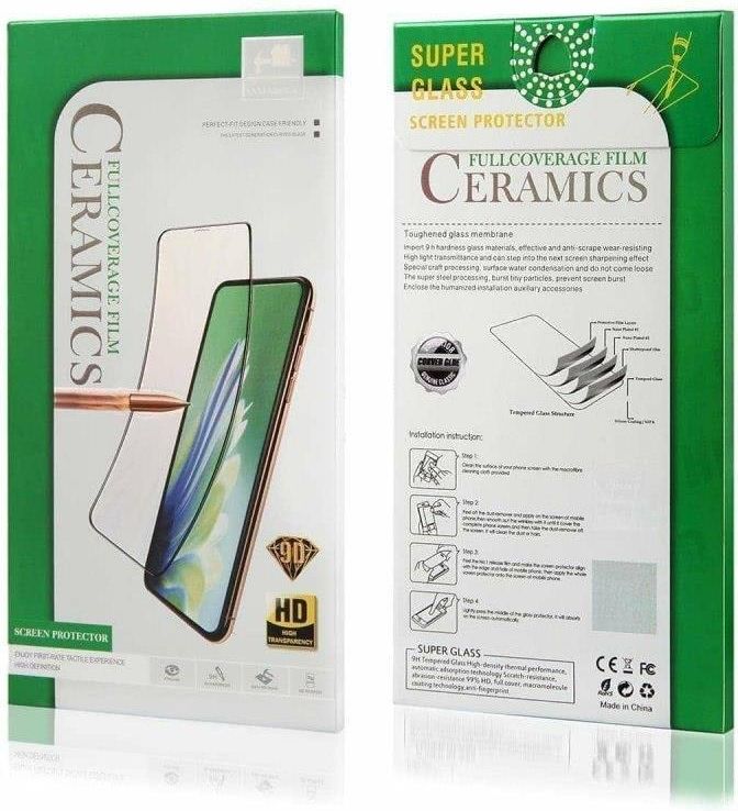 Szk O Hartowane D Ceramic Do Apple Iphone Full Glue Bia Y