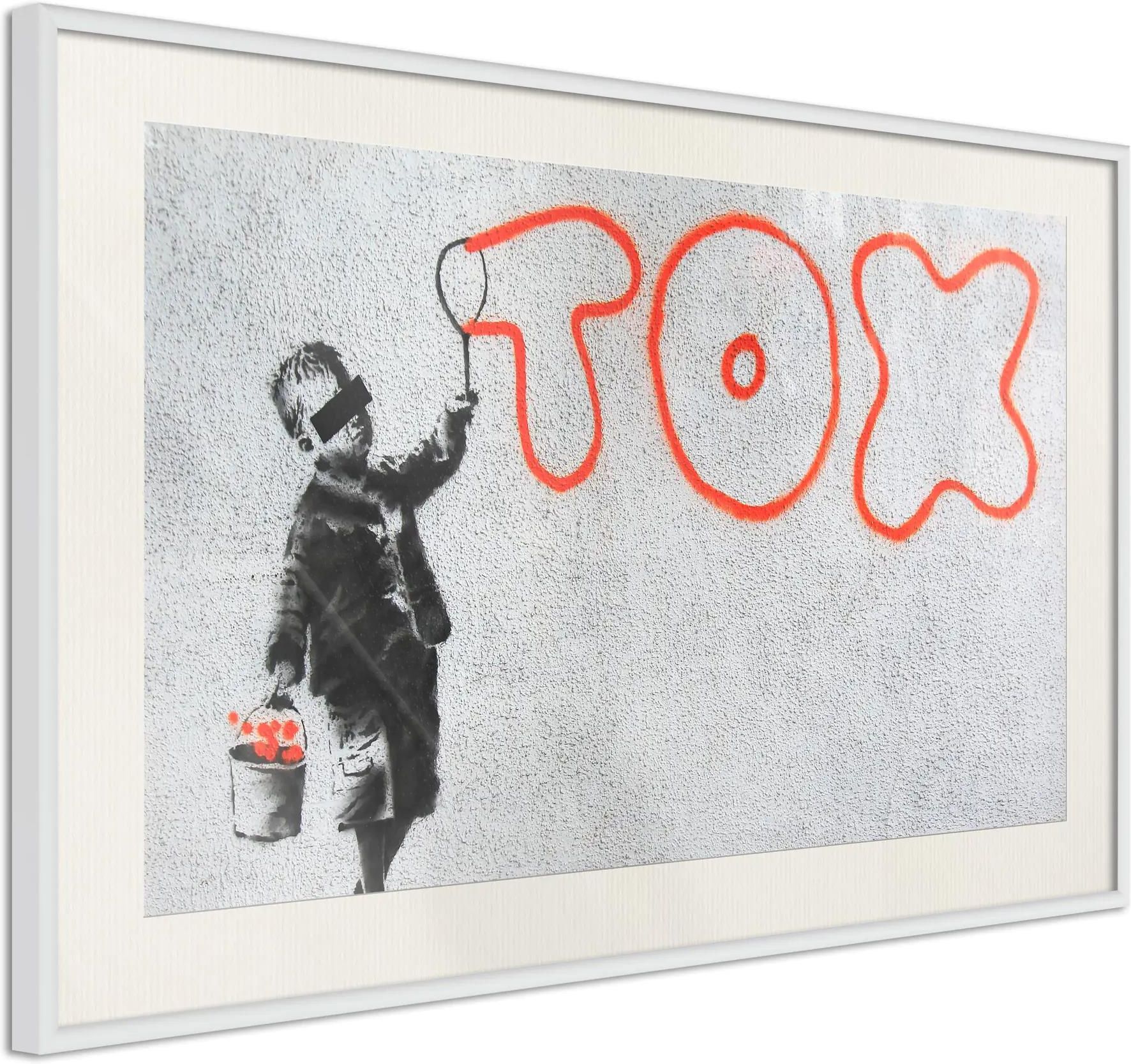 Plakat Banksy Tox 90x60 Rama biała z passe partout Opinie i