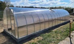 PoliPro Szklarnia Tunel 3m Szer. POLIWĘGLAN 6mm profil 20x40mm Stałe luki Ocynkowana Stal 