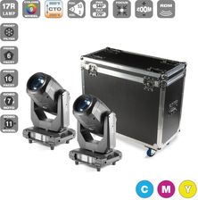 Zdjęcie Flash 2x Moving Head 17R CMY 3in1 Beam-Spot-Wash (SET) ver III - Zabrze