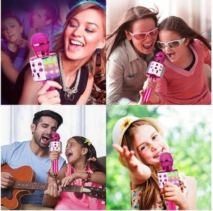 Pan I Pani Gadżet Mikrofon Bezprzewodowy Karaoke Bluetooth Kolory - zdjęcie 3