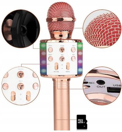 Pan I Pani Gadżet Mikrofon Bezprzewodowy Karaoke Bluetooth Kolory - zdjęcie 5