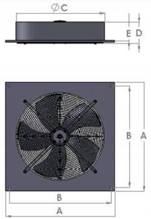 Bestfan Wentylator ścienny osiowy 300mm 230v FDA300E2 S FDA300E2S