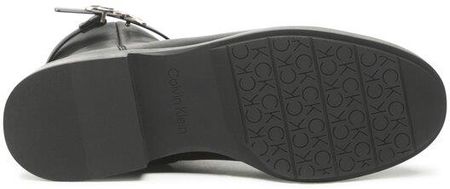 Calvin Klein Botki Rubber Sole Ankle Boot Hw Wl-Lth HW0HW01257 Czarny - zdjęcie 2