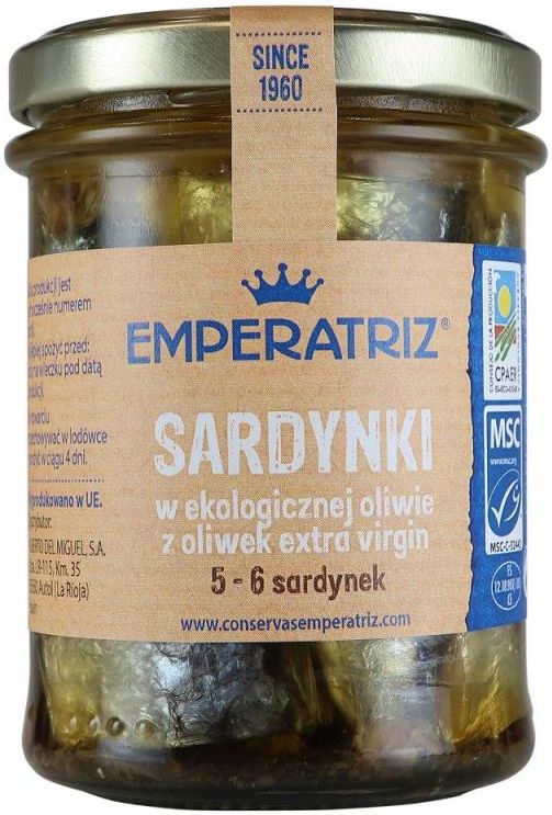 Emperatriz Sardynki Europejskie W Oliwie Z Oliwek Extra Virgin G Bio