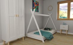 Zdjęcie Łóżko Sosnowe Tipi 80X180 Białe - Czechowice-Dziedzice
