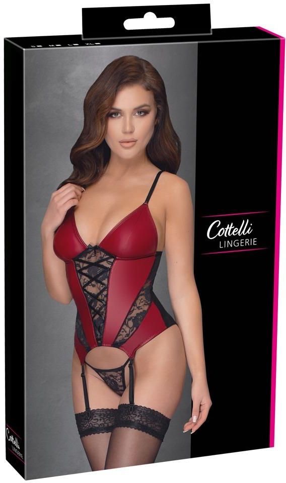 Cottelli Lingerie Basque Red Black L Ceneo Pl