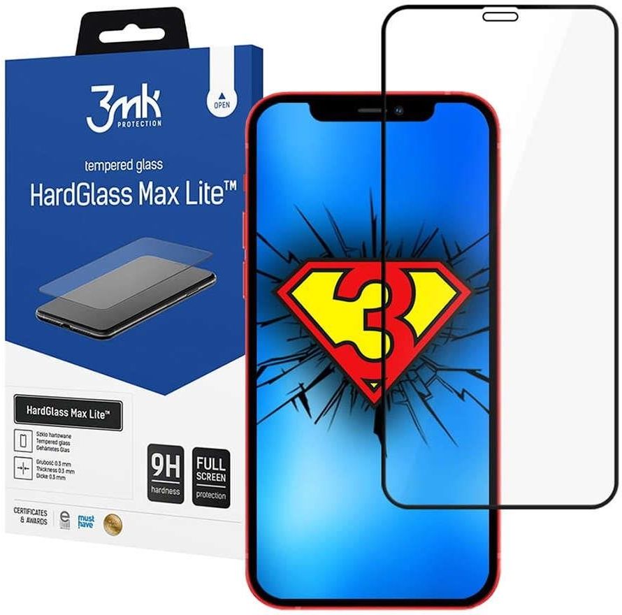 3Mk Szkło Hartowane Hardglass Max Lite Do Iphone 12 12 Pro Black