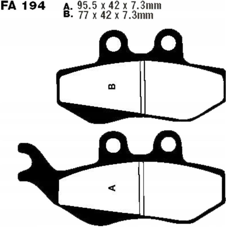 Cz Ci Motocyklowe Ebc Klocki Hamulcowe Sfa Hh Piaggio Hexagon