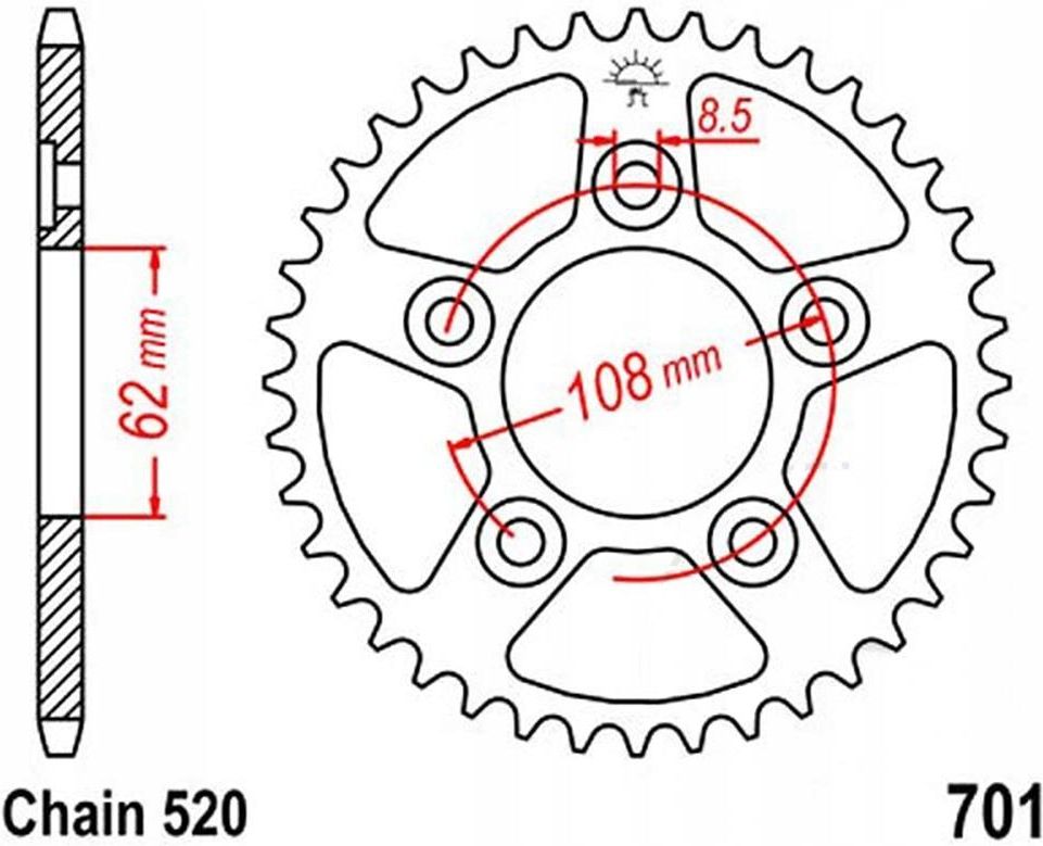 Cz Ci Motocyklowe Jt Sprockets Z Batka Tylna Z Aprilia Rs Cagiva