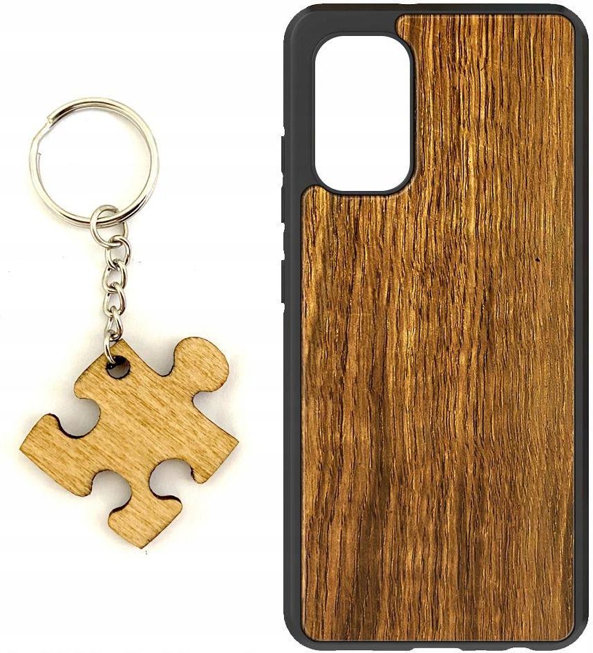 Woodencase Gumowe Etui Z Drewnem Brelok Samsung Galaxy A32 Etui Na