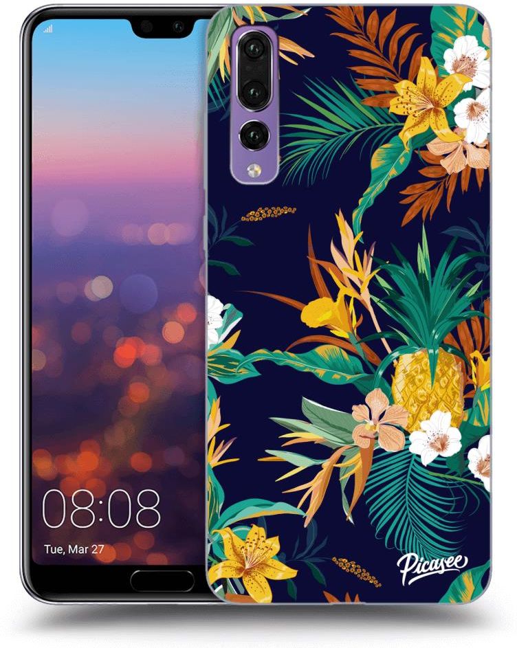 Picasee Silikonowe Czarne Etui Na Huawei P20 Pro Pineapple Color Etui