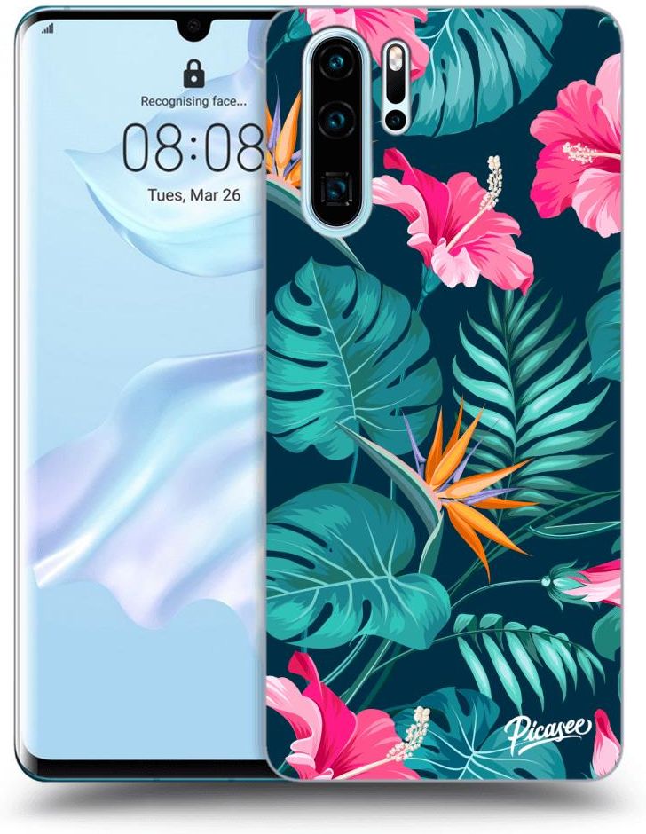 Picasee Silikonowe Czarne Etui Na Huawei P Pro Pink Monstera Etui