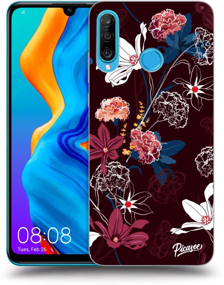 Picasee Silikonowe Czarne Etui Na Huawei P Lite Dark Meadow Etui Na