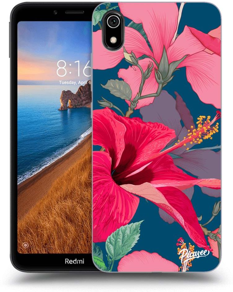 Picasee Silikonowe Przeźroczyste Etui Na Xiaomi Redmi 7A Hibiscus