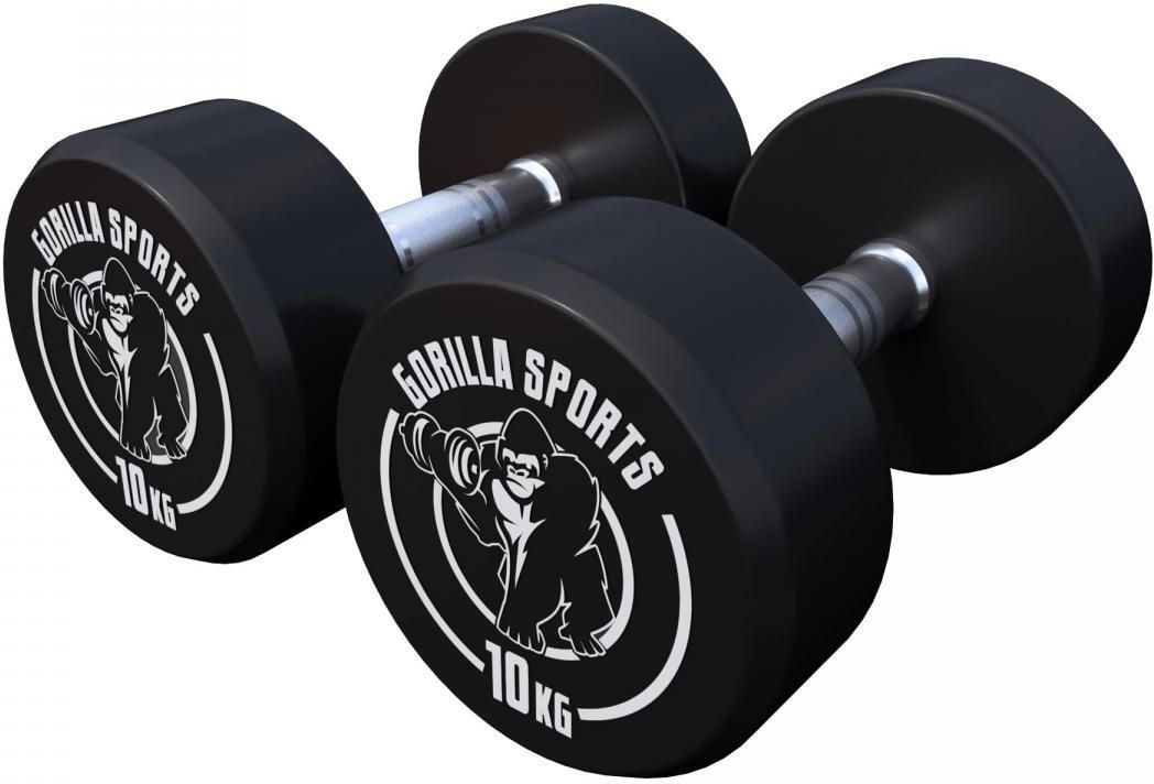 Gorilla Sports Hantle Treningowe Zestaw 2szt Czerwony 2X10kg Hantle