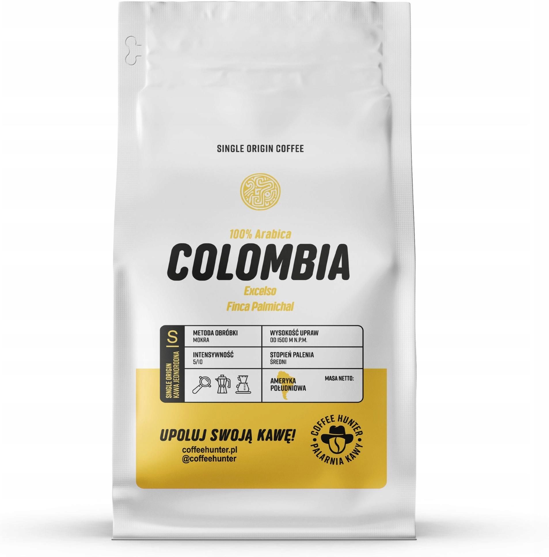 Kawa Coffee Hunter Świeżo Palona Colombia Excelso 500g Ceny i opinie