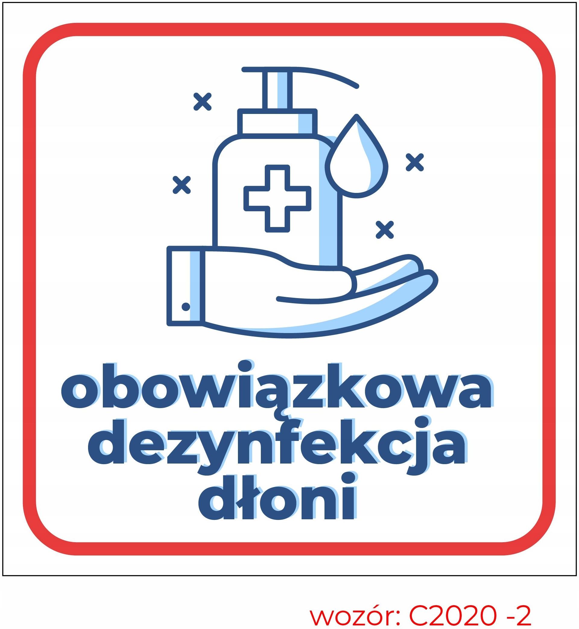 Tabliczka stojąc 20x20 dezynfekcja Pcv dwustronna Ceny i opinie