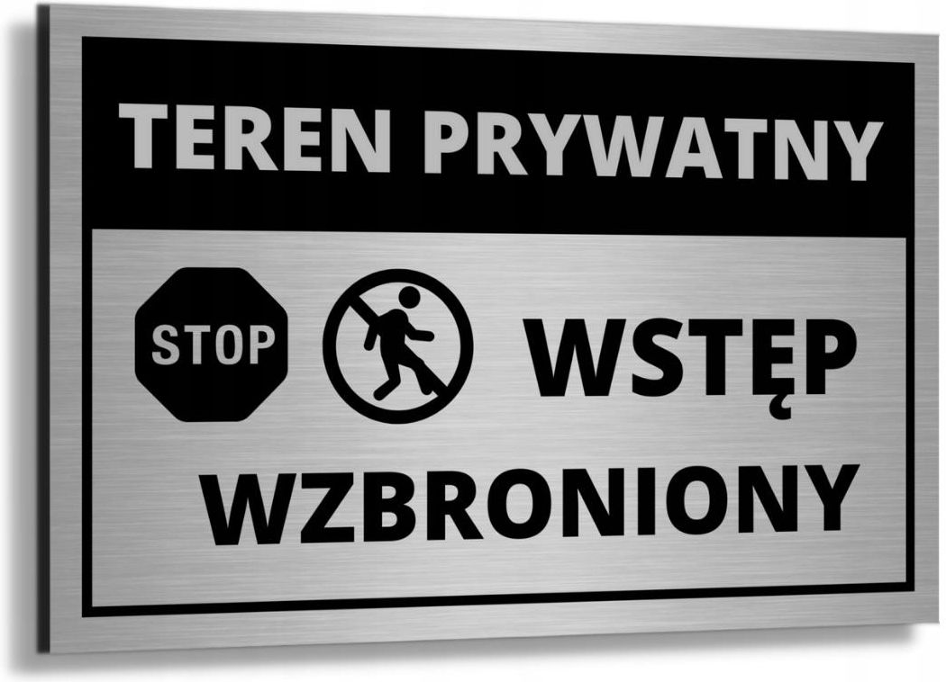 Tabliczka Teren Prywatny Wst P Wzbroniony Alu Uv Ceny I Opinie Ceneo Pl