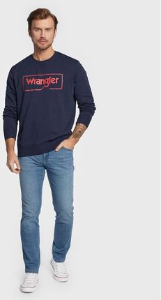 Wrangler Bluza Frame Logo W662HA114 112320240 Granatowy Regular Fit - zdjęcie 3