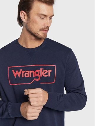Wrangler Bluza Frame Logo W662HA114 112320240 Granatowy Regular Fit - zdjęcie 4
