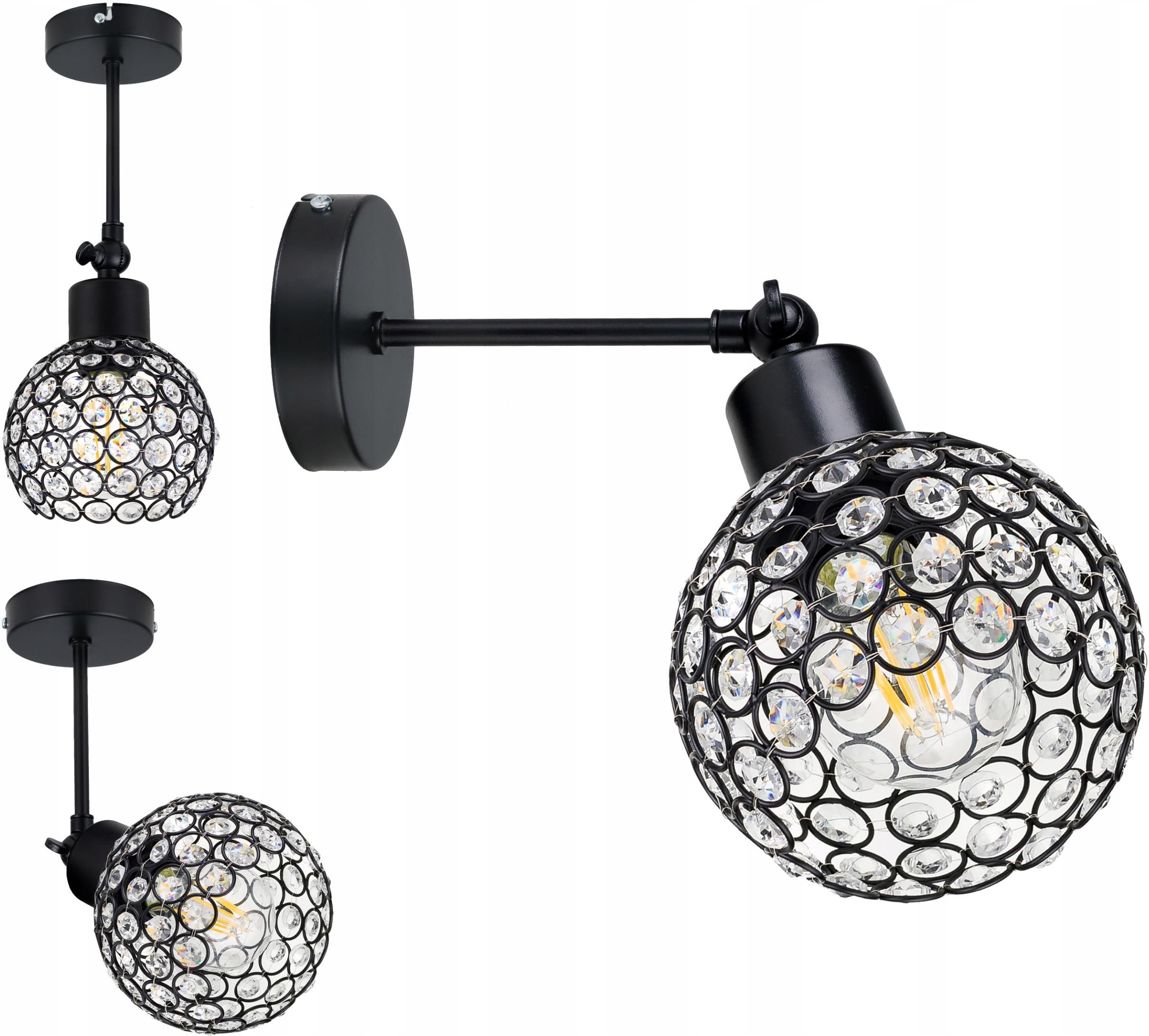 Lampa Led One Lampa Kinkiet Ścienny Ruchomy Loft Klosz Kryształ