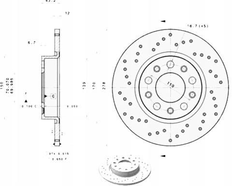 Tarcza Hamulcowa Brembo Tarcze Hamulcowe Szt Xtra Nawier Bre