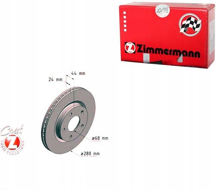 Tarcza Hamulcowa Zimmermann Komplet Tarcz Hamulcowych 200 2526 Zim200