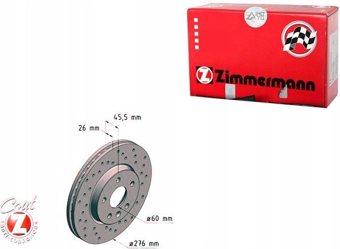 Tarcza Hamulcowa Zimmermann Komplet Tarcz Hamulcowych 13502044 1350